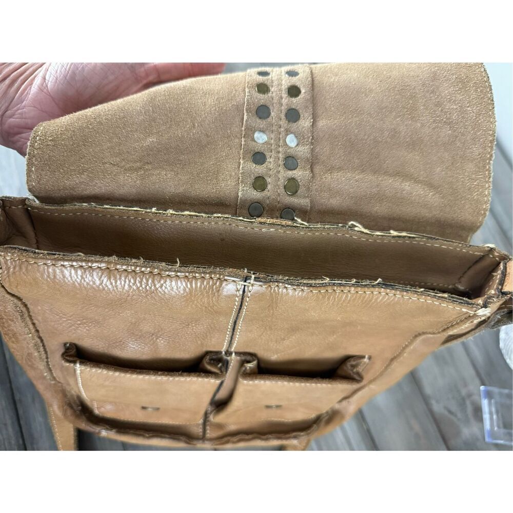 Patricia Nash Armeno 100% Italian Leather Washed Vintage Collection Messenger - Picture 6 of 11